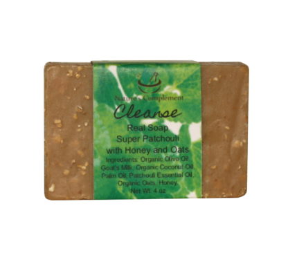 Cleanse, Super Patchouli with Honey and oats, goats milk soap