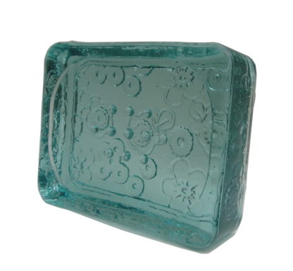 Glass Soap Dish Flower Pattern